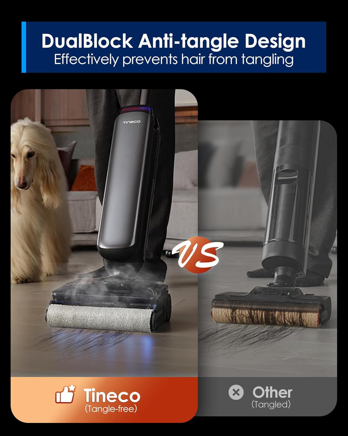 Floor One S9 Artist Steam Wet Dry Vacuum Cleaner, High-Temp Steam Cleaning, 22Kpa Suction, 360° Smoothdrive, Anti-Tangle Design, 185°F Flashdry, Long Runtime, 180° Lay-Flat