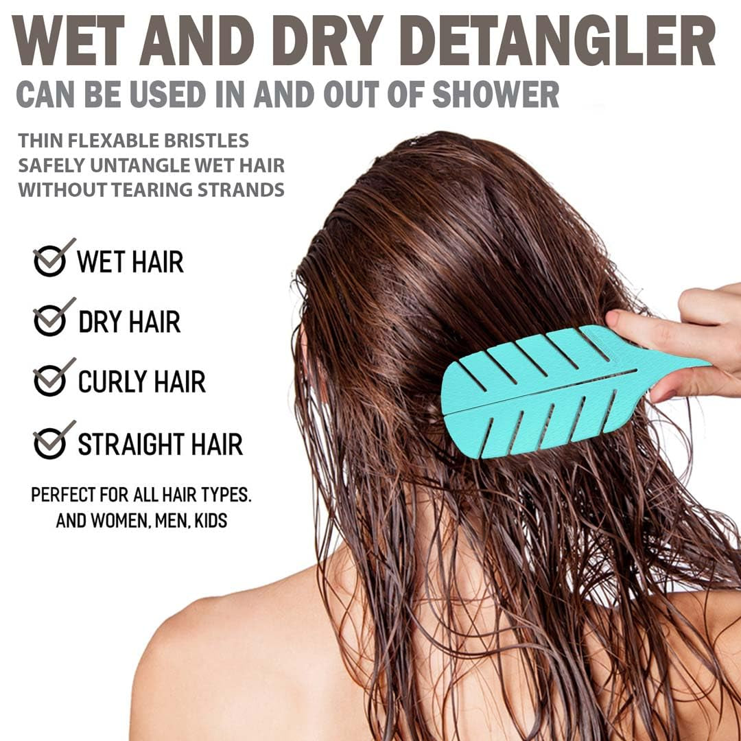 Detangler Brush by  - 100% Bio-Friendly Detangling Brush W/Ultra-Soft Bristles - Glide through Tangles with Ease - for Curly, Fine, Black Natural, Women, Men, Kids - Dry and Wet Hair