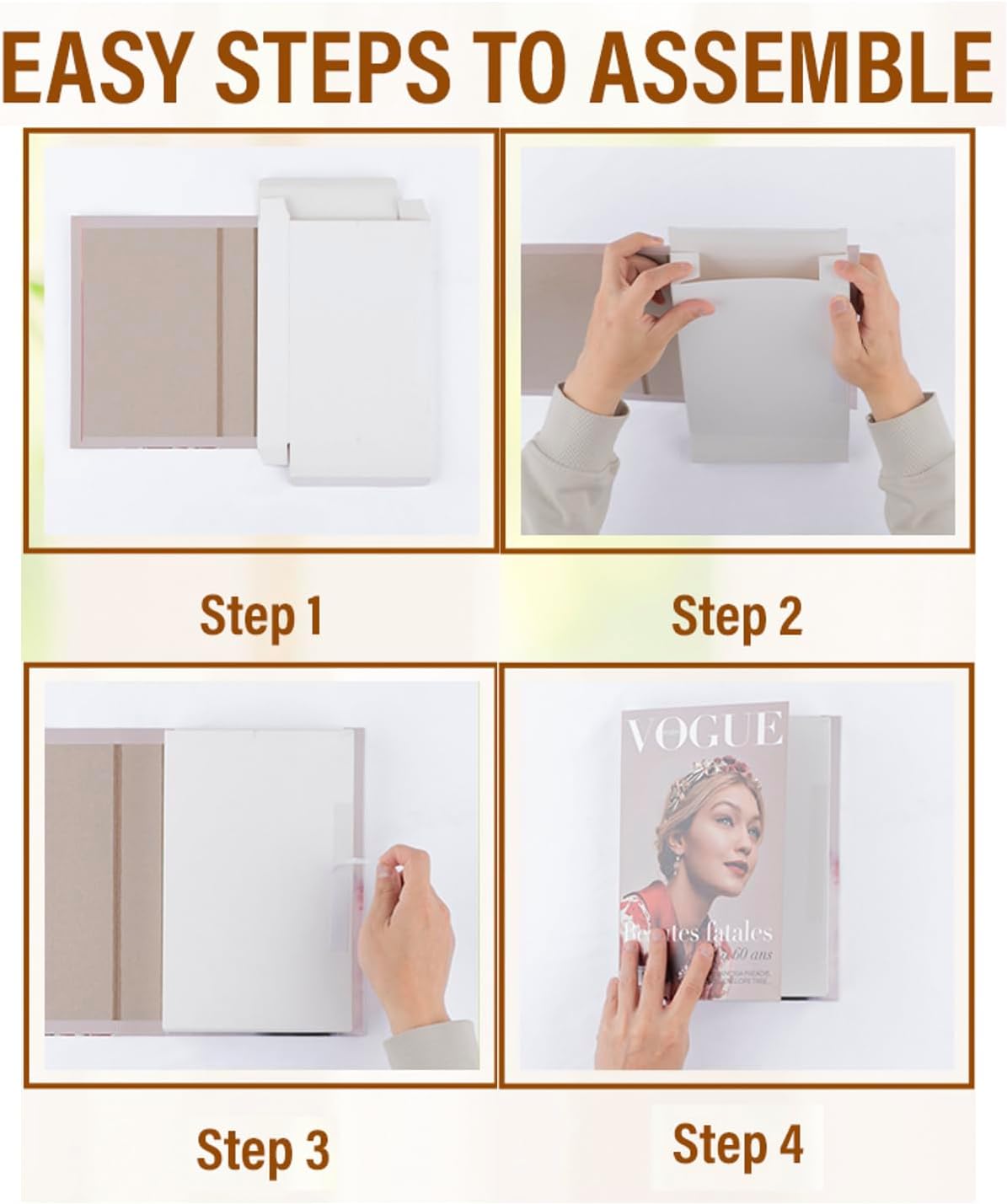 Luxe Large | 4 PCS Decorative Books for Home Decor | Coffee Table Book Decor | Faux Books for Decoration | Aesthetic Shelf & Bookshelf Decor for Living Room, Bedroom, or Office