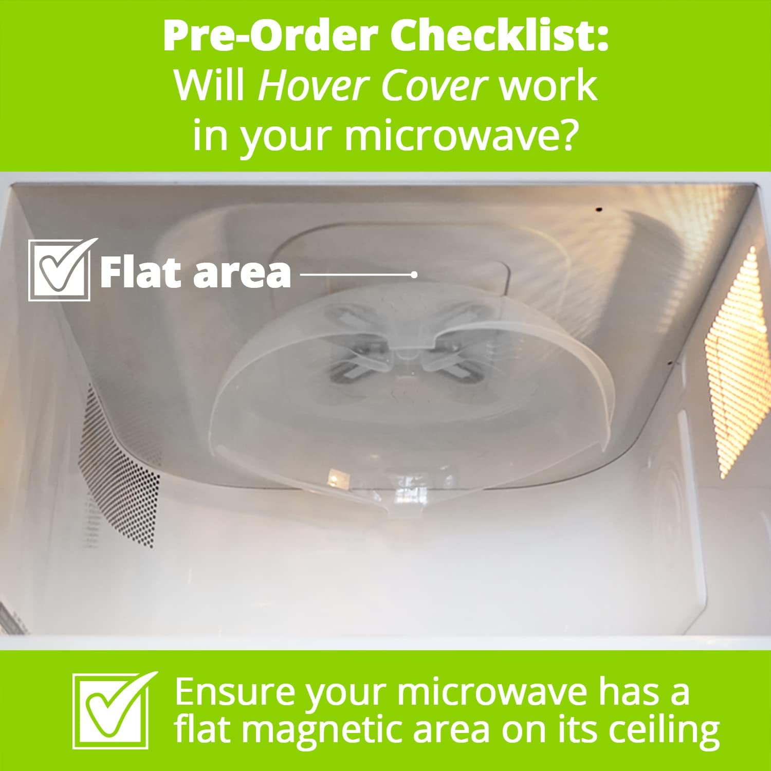 Magnetic Splatter Cover, 12-Inch Clear Bpa-Free Food Lid, Vented Plate Guard with Steam Vents, Anti-Splash Microwave Lid, Dishwasher Safe, Space-Saving Magnetic Storage - Gray