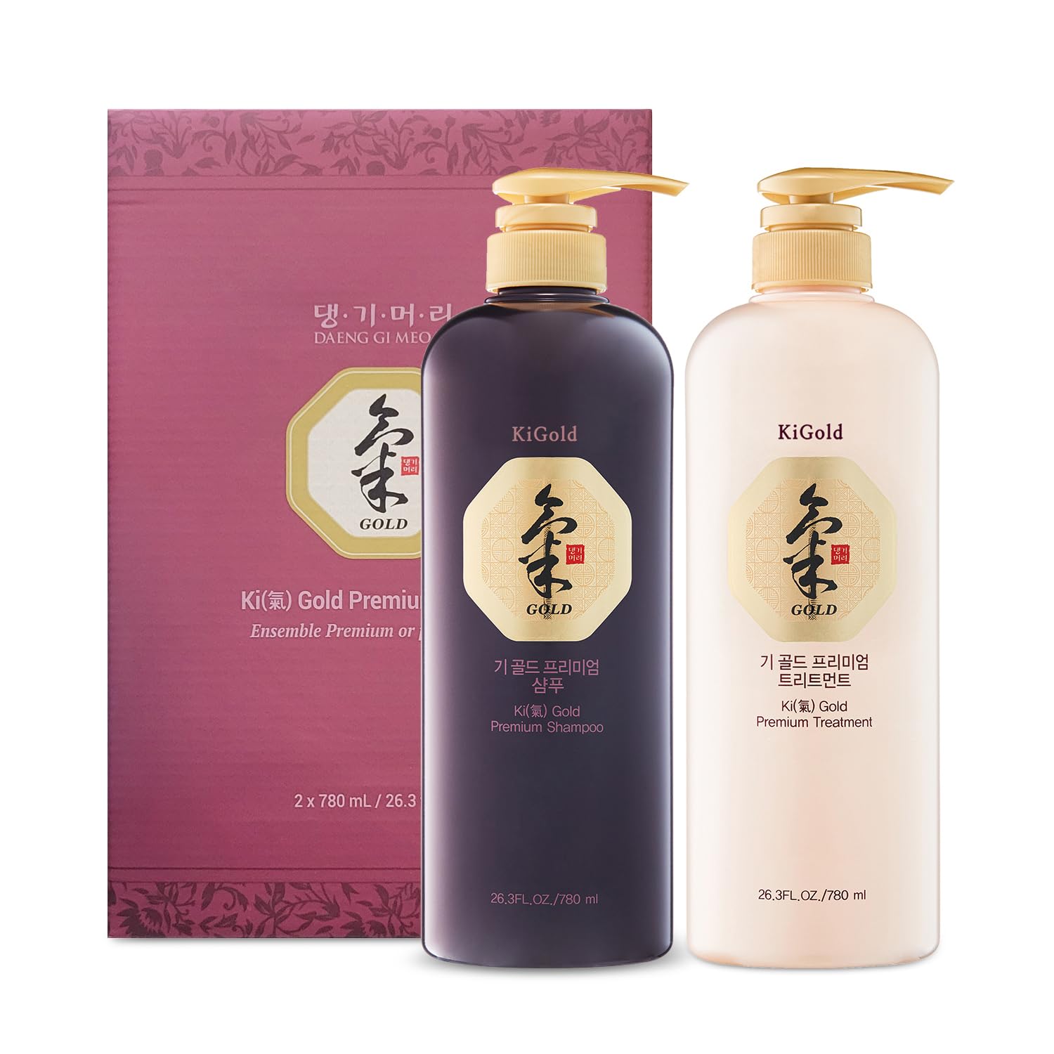 - Ki Gold Premium Shampoo and Treatment Set, Promotes Healthy Hair Growth, Scalp Stimulant, Prevents Hair Loss, 26.3 FL OZ Each