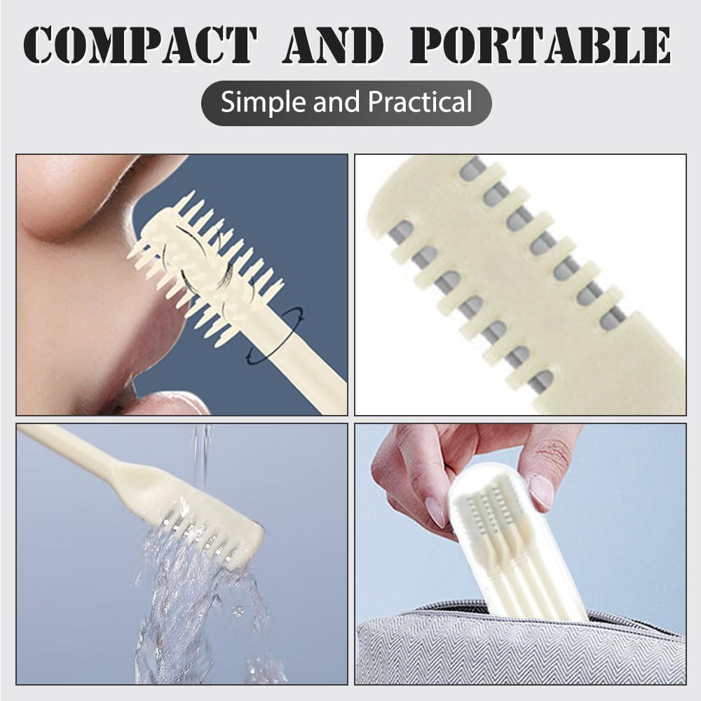 2025 Upgraded Nasal Hair Cutter, 2-In-1 Professional Nostril Hair Remover Tool, Sharp & Safe Double Sided Knife, 360° Rotating Nose Hairs Removal Trimmer Travel Essentials (Blue, 12PCS)