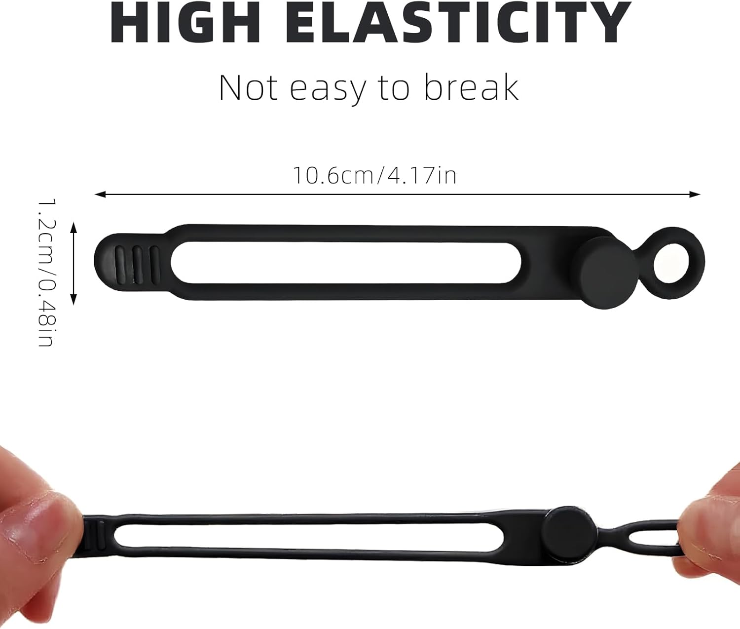 Data Cable Organizer, 2025 New Elastic Silicone Cable Straps Cord Organizer, Reusable Cable Ties Wire Organizer for Bundling and Fastening Earphone, Phone Charger (6 Pcs)