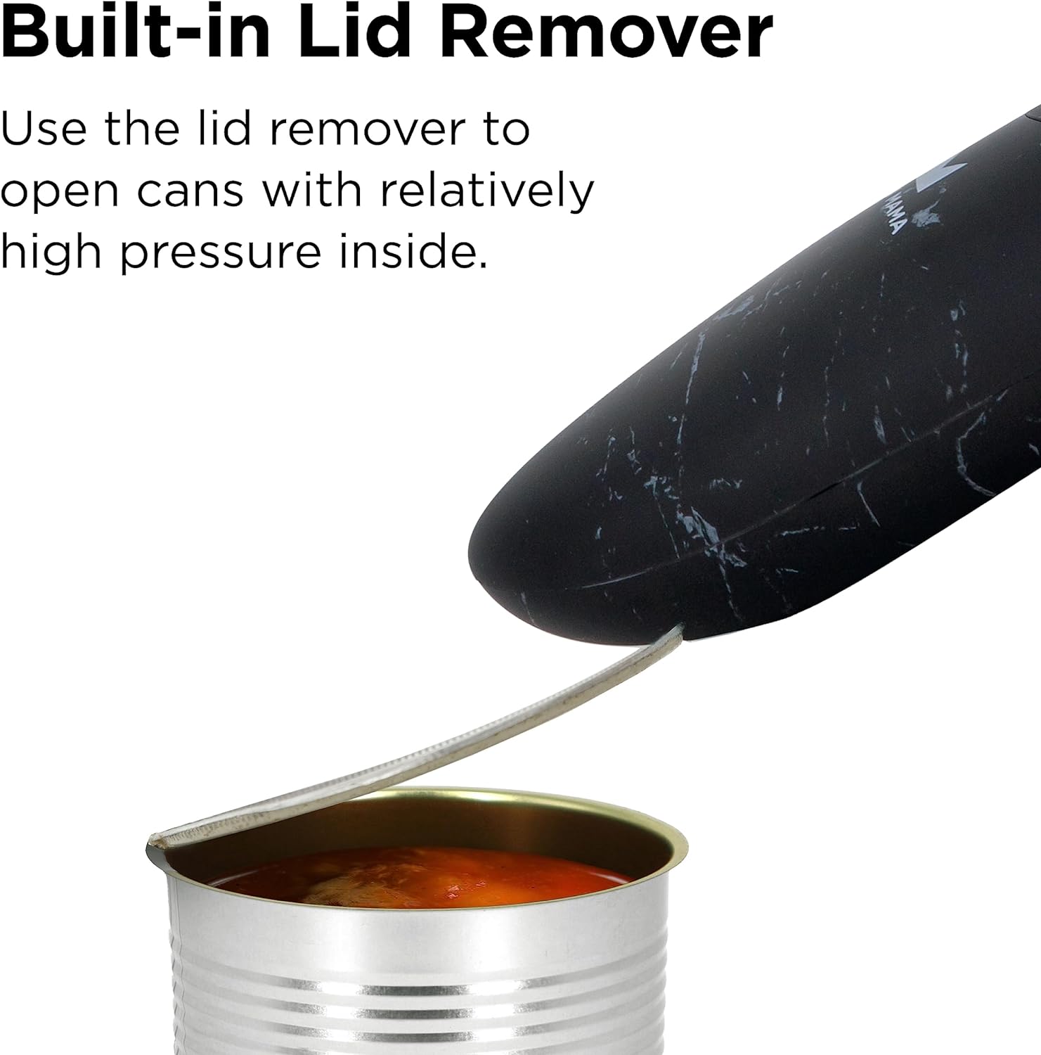 Auto 2.0 Electric Can Opener: Blade Opens Almost Any Can Pop or Soda Can - Automatic, Hands Free, Safe, Smooth Edge, Lid Remover, Battery Operated, Cordless, YES YOU CAN (Marble Black)