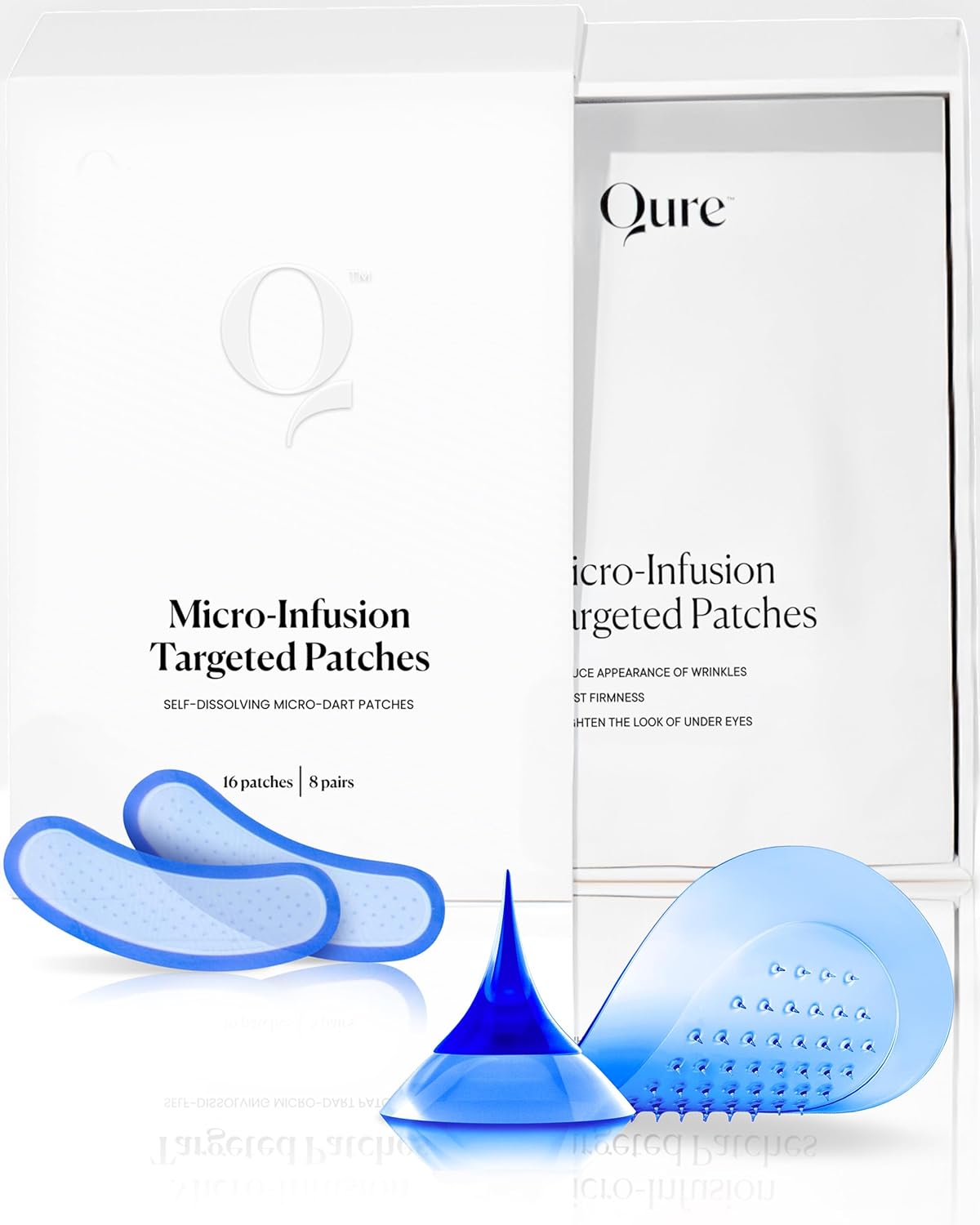 Micro-Infusion anti Wrinkle Patches for Smile Line, Frown Lines, under Eye Bags, Puffiness, Crow'S Feet - Retinol, Caffeine - Dissolvable for Overnight Use - 8 Pairs