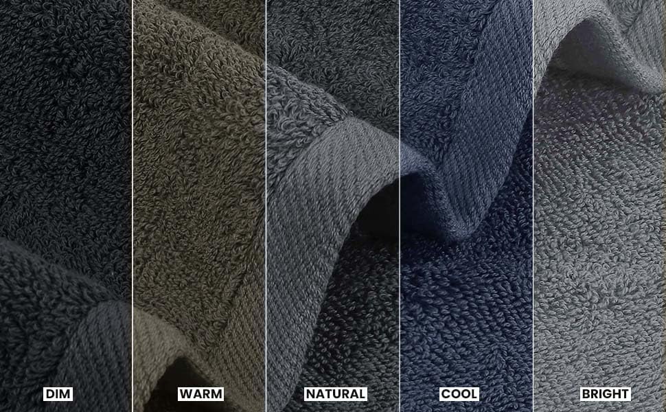 4 Pack Premium Bath Towels Set, 27 by 54 Inches, 100% Ring Spun Cotton 600GSM, Lightweight and Highly Absorbent Quick Drying Towels, Perfect for Daily Use, Grey