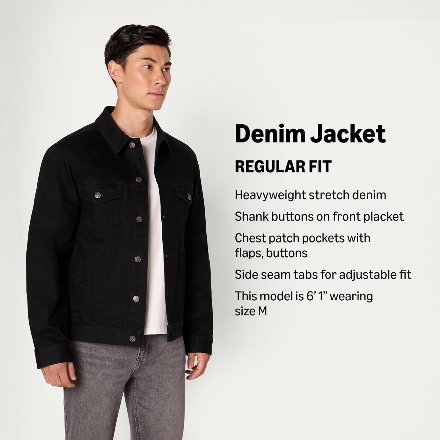 Men'S Low Stretch Regular-Fit Denim Jacket