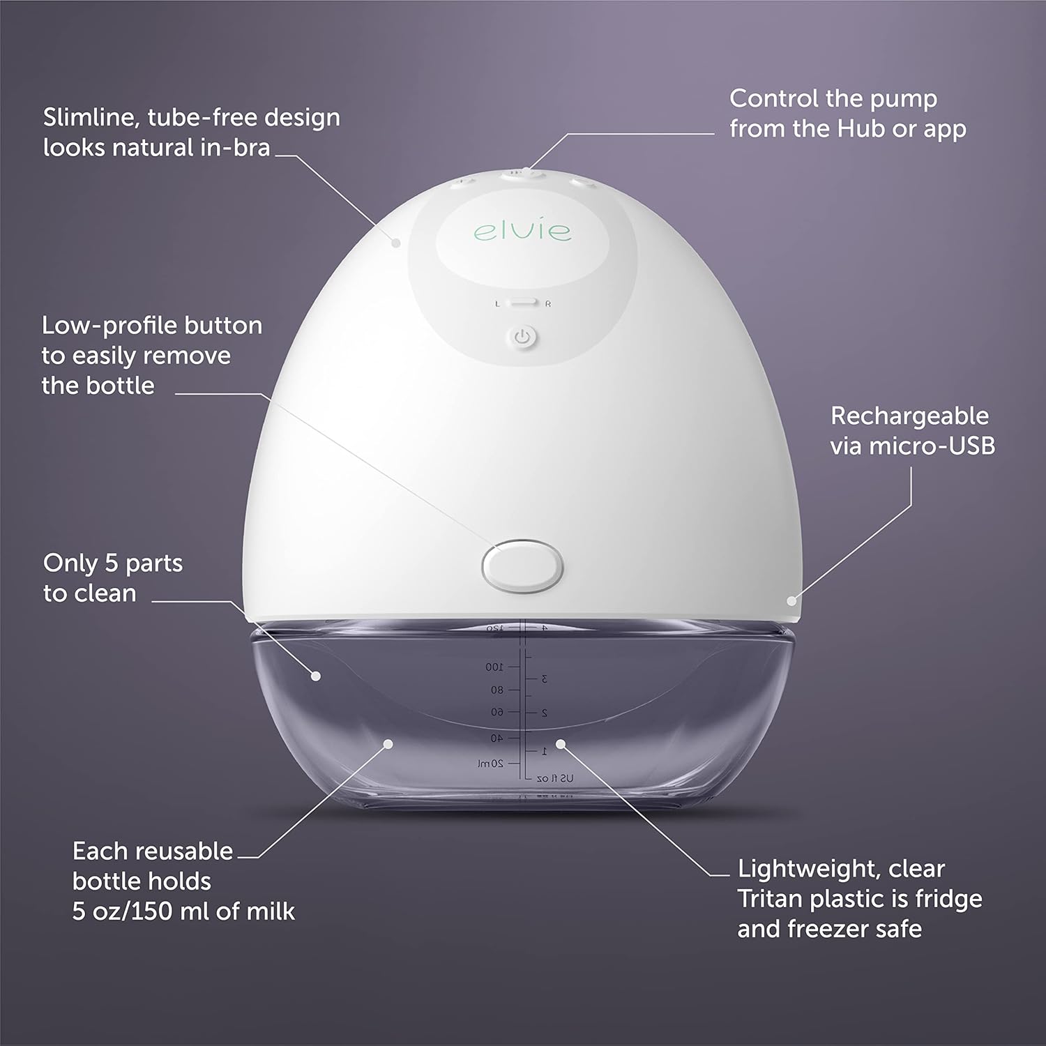 - Double, Wearable Breast Pump W/App - the Smallest & Quietest - Portable - Hands Free & Discreet - Automated W/Four Personalized Settings - Includes 3 Sets of Breast Shields