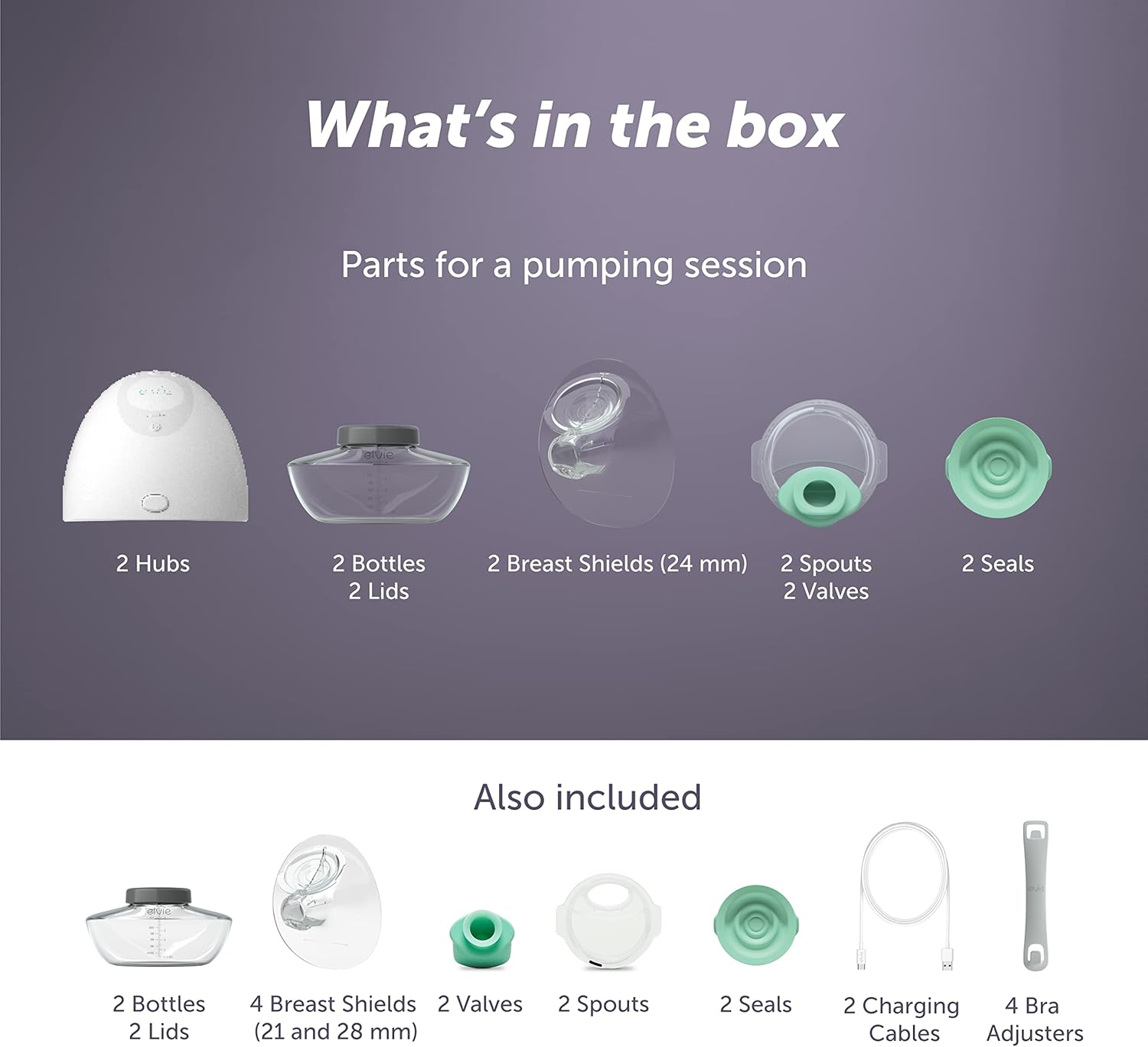 - Double, Wearable Breast Pump W/App - the Smallest & Quietest - Portable - Hands Free & Discreet - Automated W/Four Personalized Settings - Includes 3 Sets of Breast Shields