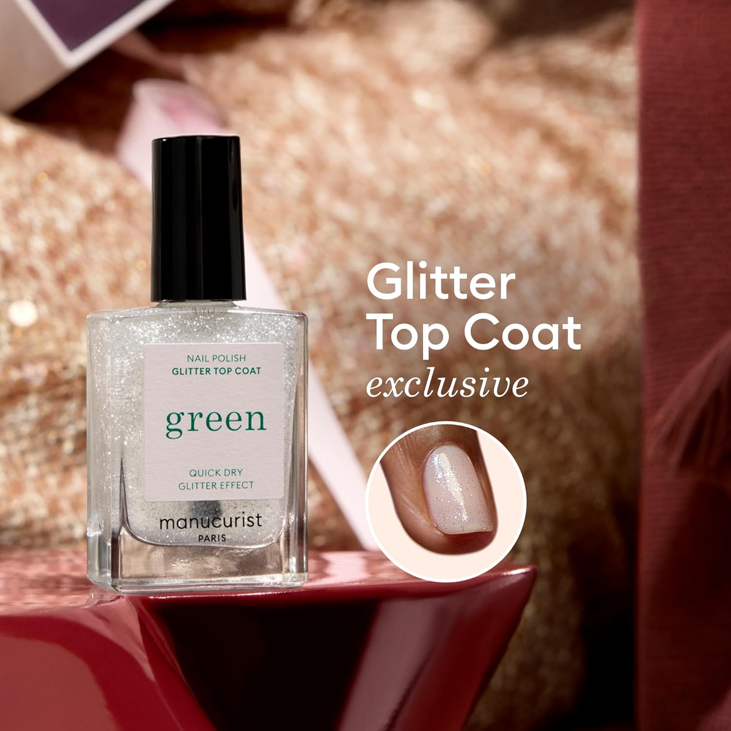 Green & Active Advent Calendar 2025-24 Full Size Products : Green Nail Polish Colors, Active Glow, Nail Care & Accessories - Christmas Gifts for Women - Advent Calendar for Adults