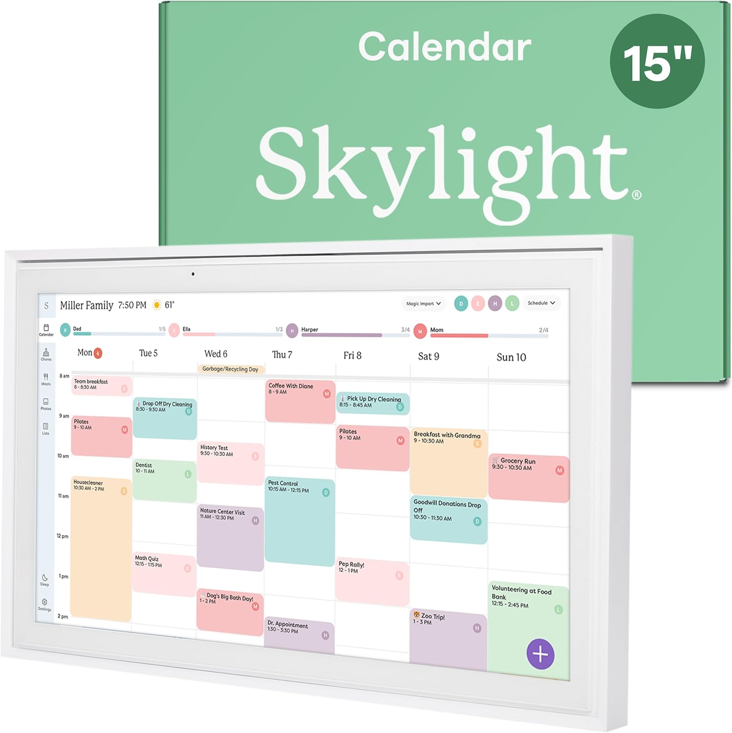 Calendar - 15" Digital Calendar - White