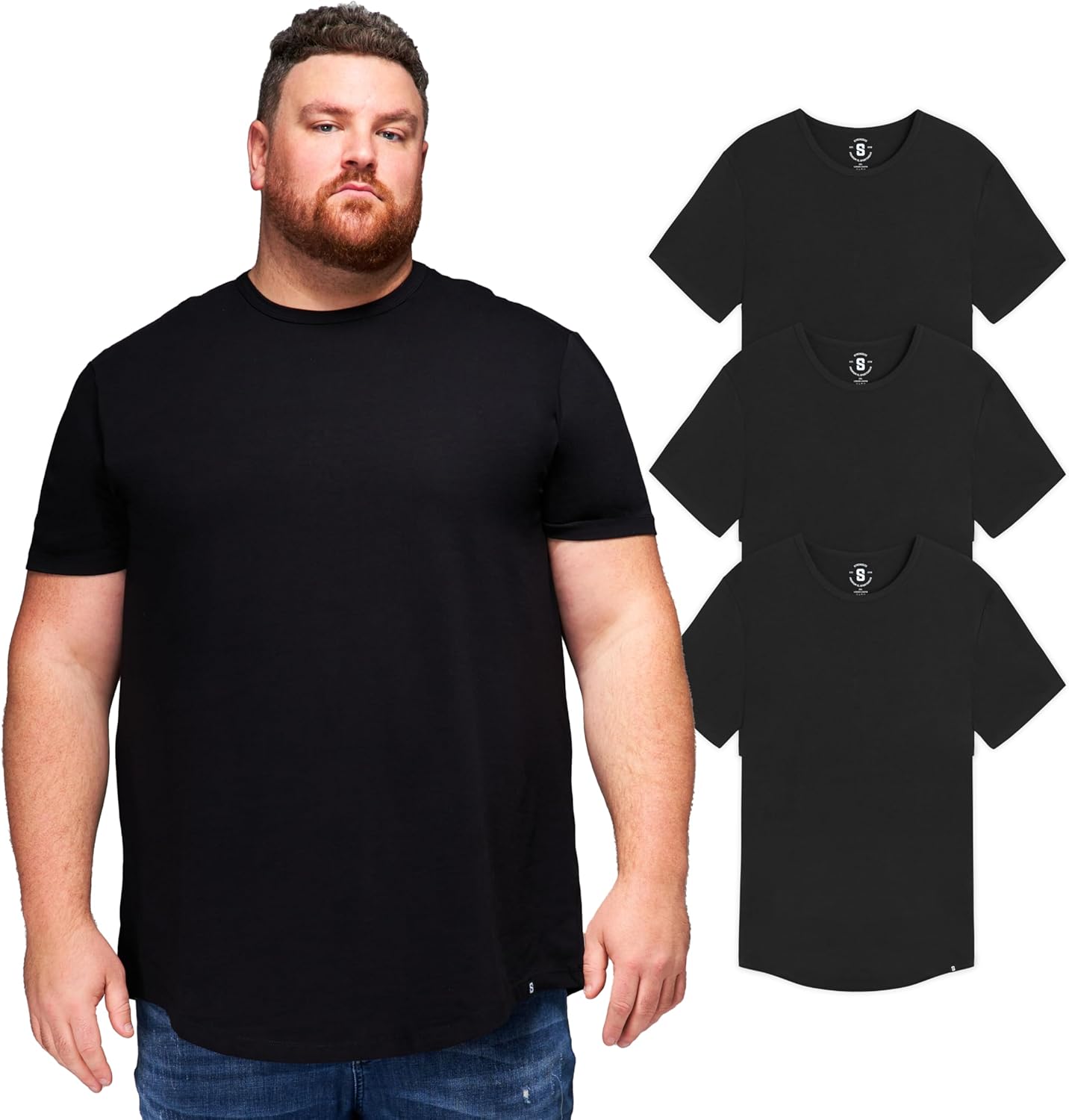 Men'S Big and Tall Shirts – Stretch T-Shirt for Casual Wear (Available in Longer and Regular Length)