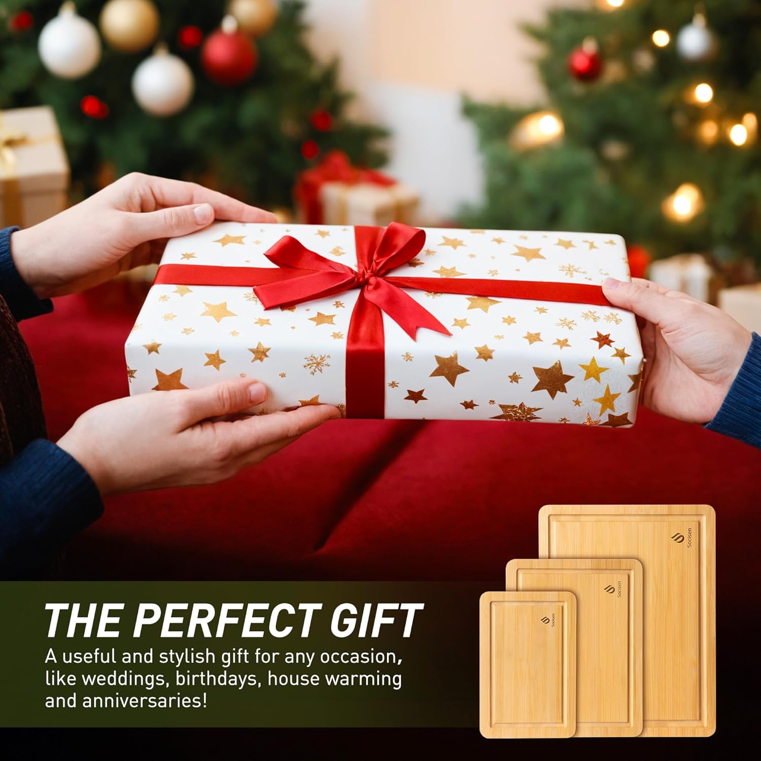 Bamboo Cutting Board Set Non Slip Feet over Sink Kitchen Gadgets Seller 2024 First Apartment Essentials New Home Must Haves Things Stuff Accessories House Warming Decor Housewarming Hostess Host Gifts