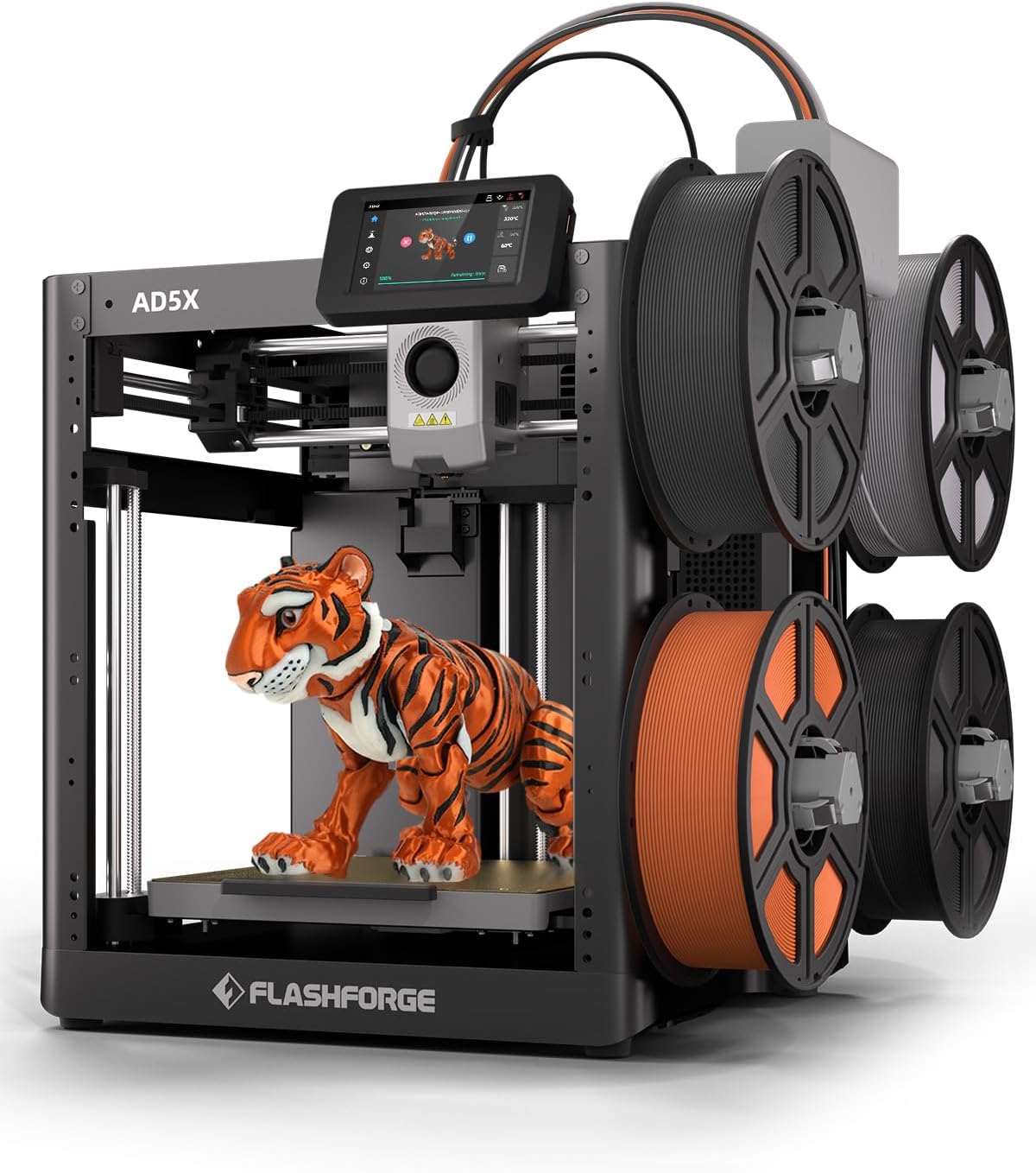 AD5X Multi-Color 3D Printer, Corexy 600Mm/S High-Speed, 1-Click Auto Leveling, 300°C Direct Drive Extruder, 220X220X220Mm Build Volume, Ideal for Precision and Efficiency
