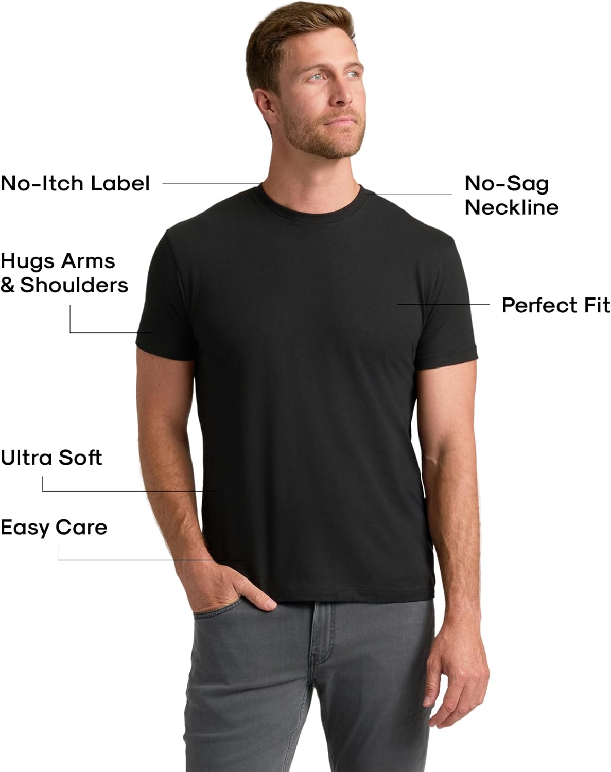 Mens T-Shirts – Short Sleeve Crew Neck T Shirts for Man, Cotton Blend Plain Novelty Men'S T-Shirts