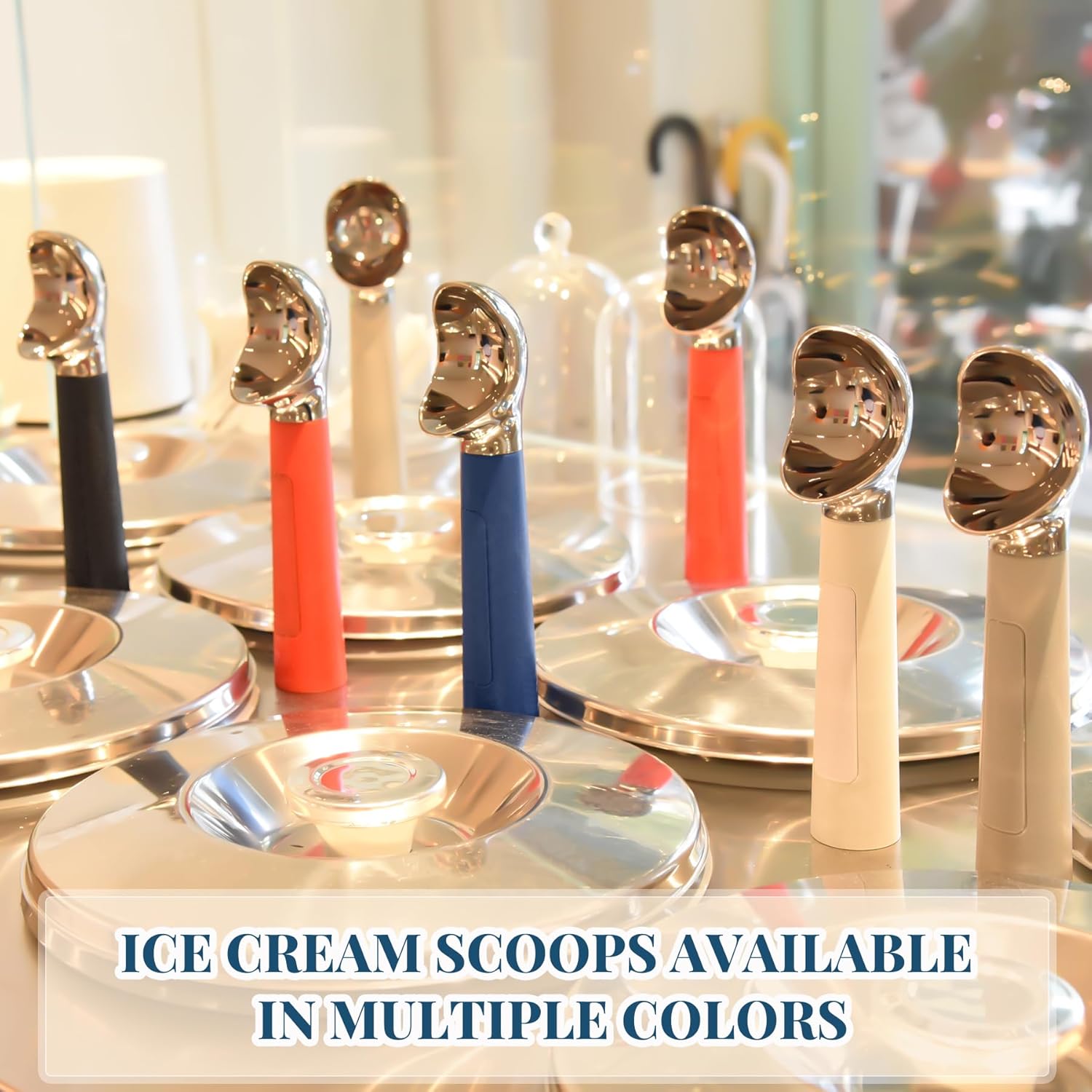 Heated Ice Cream Scoop Rechargeable, Electric Warming Ice Cream Scooper with LED Display, Heats to 158°F for Hard Ice Cream, Easy for Seniors & Kids, IP67 Waterproof (White, 2 Oz)