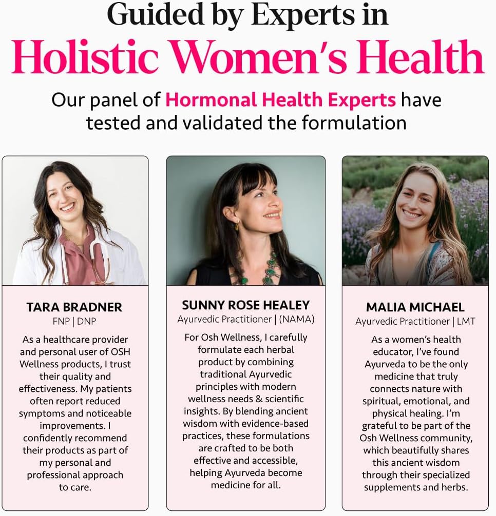 Ayurvedic Hormone Balance for Women | Cortisol Manager | Regulates Estrogen | Made in USA | Ashwagandha, Rhodiola, & Shatavari | Mood, Energy, & Sleep Support | Stress Relief | 60 Ct. - OSH Wellness