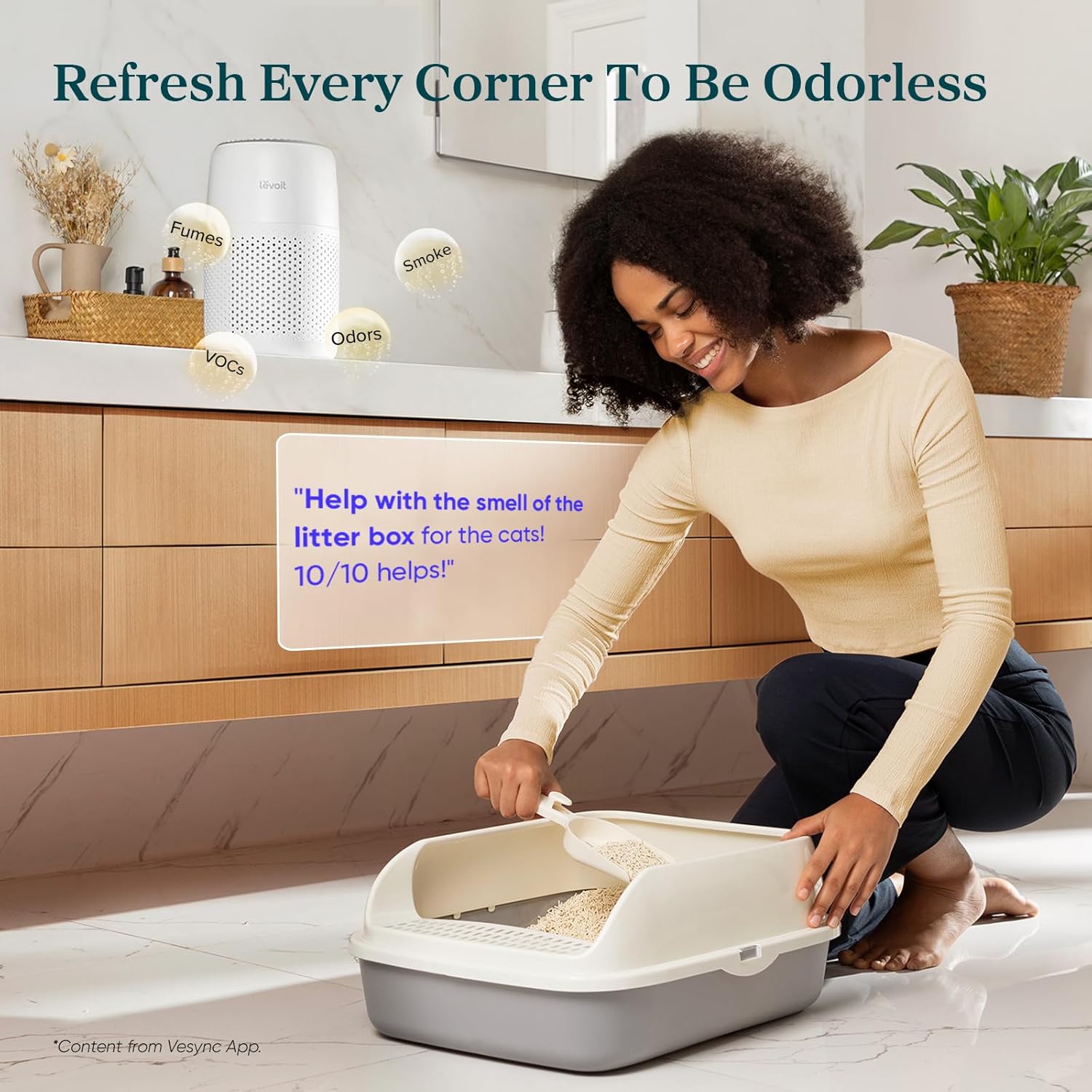 Air Purifiers for Bedroom Home Dorm, 3-In-1 Filter Cleaner with Fragrance Sponge for Better Sleep, Filters Smoke, Allergies, Pet Dander, Odor, Dust, Office, Desktop, Core Mini-P, White