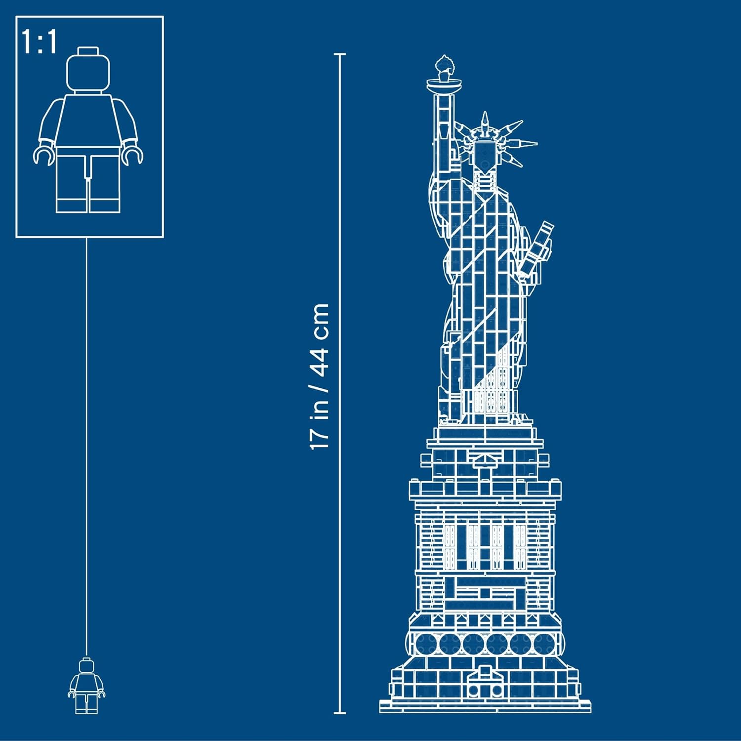 Architecture Statue of Liberty 21042 Model Building Set - Collectible New York City Souvenir, Creative Home Décor or Office Centerpiece, Great Gift Idea for Adults and Teens