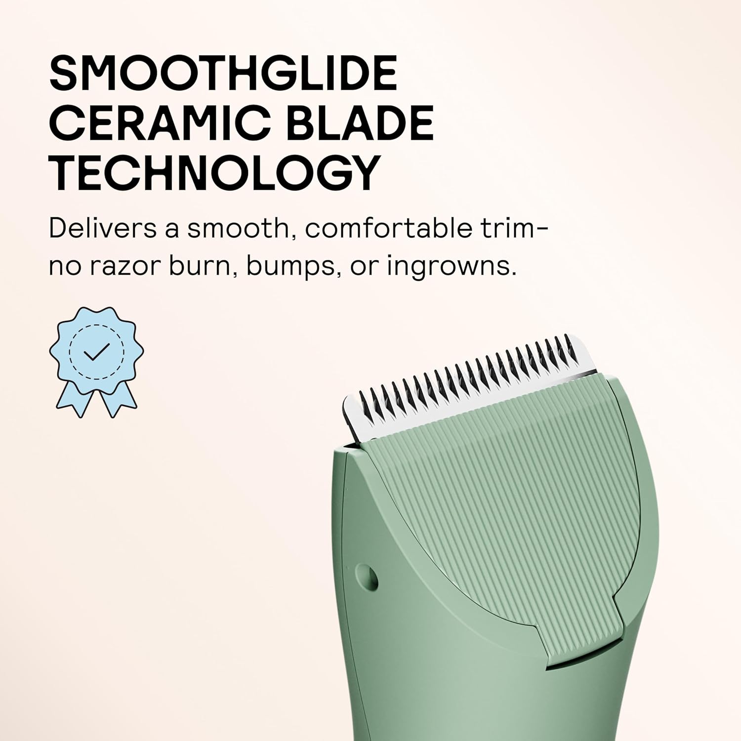 the Trimmer Original - Body Hair Trimmer for Men, Electric Shaver for Pubic Hair, Chest, Legs & Bikini, Waterproof & Rechargeable, Sage