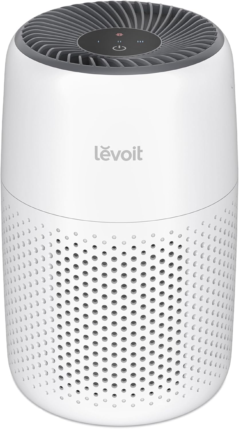Air Purifiers for Bedroom Home Dorm, 3-In-1 Filter Cleaner with Fragrance Sponge for Better Sleep, Filters Smoke, Allergies, Pet Dander, Odor, Dust, Office, Desktop, Core Mini-P, White