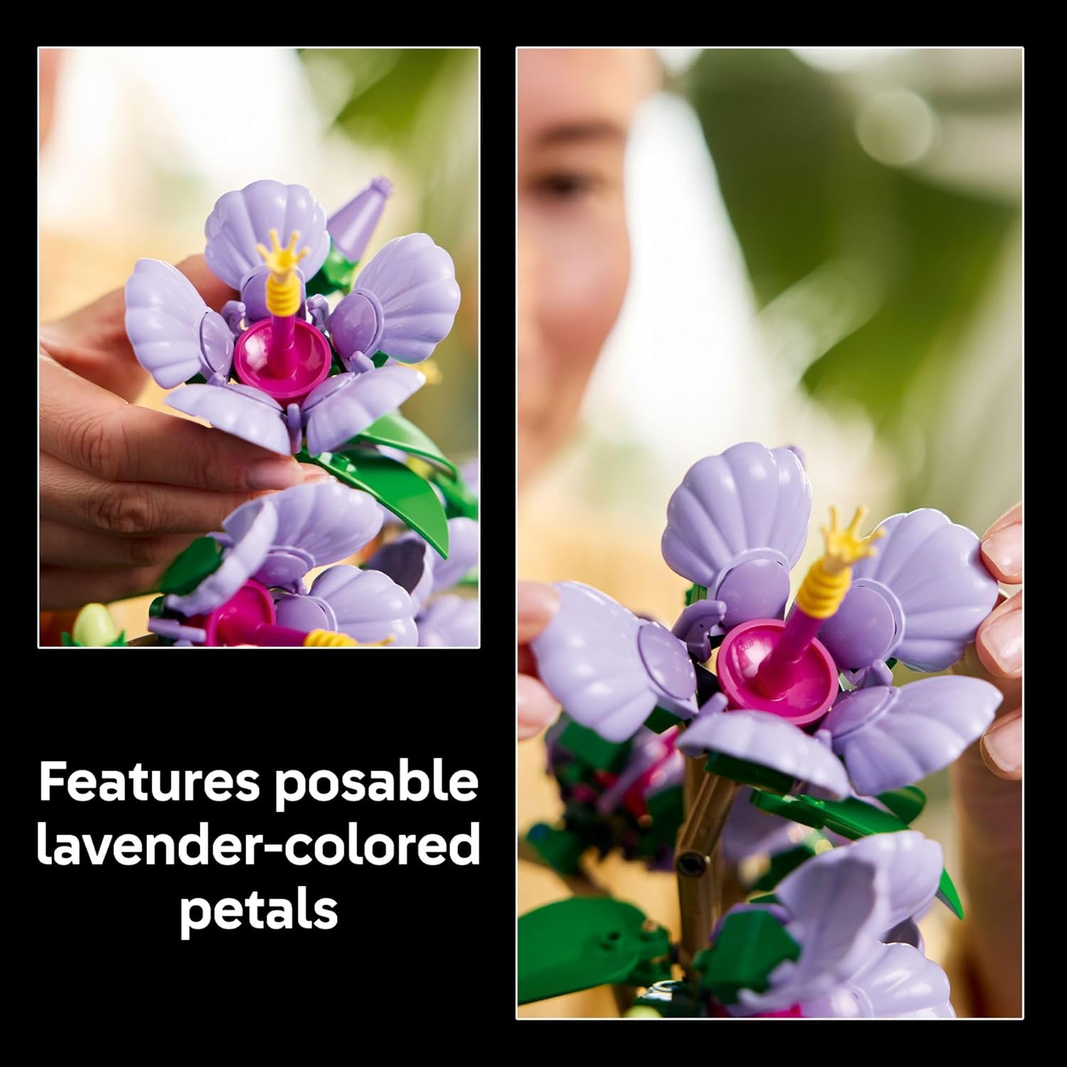 Botanicals Hibiscus Flower Building Set - Artificial Plant & Flower Building Blocks for Women & Men, Ages 18+ - Home, Office Decor Gift Idea - 10372