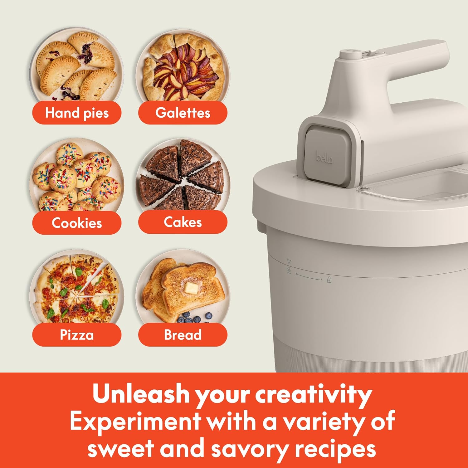 3.5 Qt Hand & Stand Mixer, 2 in 1 Electric Mixer with Bowl, Dough Hook, Whisk & Egg Beater, Multifunctional Handheld Blender & Mixer for Baking, 200 Watt, Oatmilk