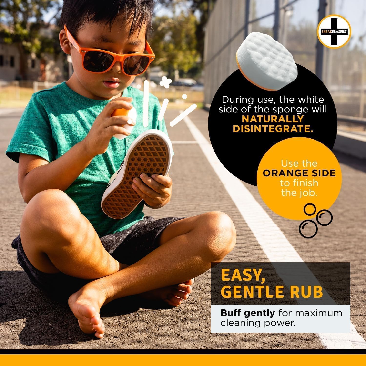 Instant Sneaker Cleaner, Premium Shoe Cleaning Kit for Sneakers, Dual-Sided Sponges, Effective for Tennis Shoes & Women Men Sneakers, Gentle Rub Design (10 Pack)