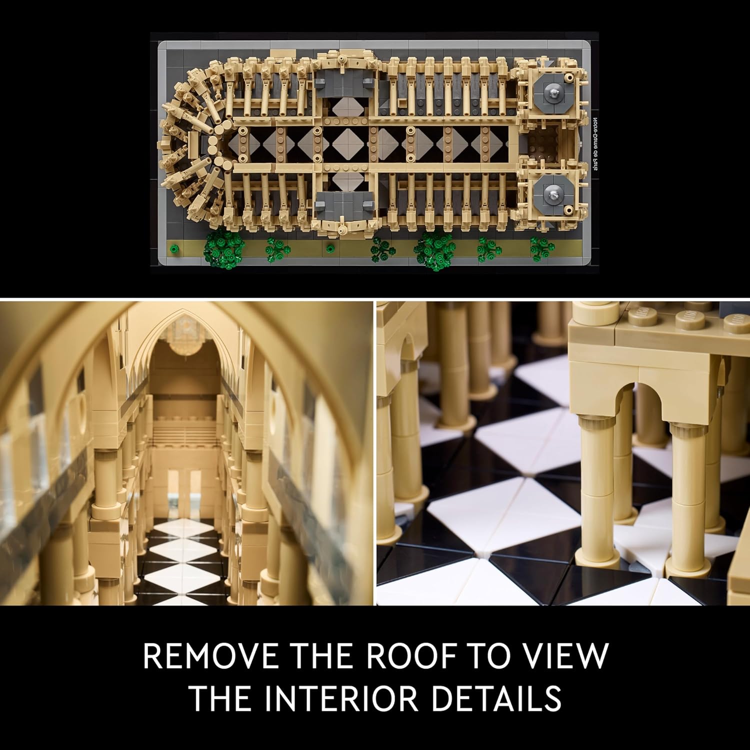 Architecture Notre-Dame De Paris Replica, Architectural Model Kit, Collectible Building Set for Adults, Build and Display Souvenir, Gift Idea for Lovers of History, Travel and Art, 21061
