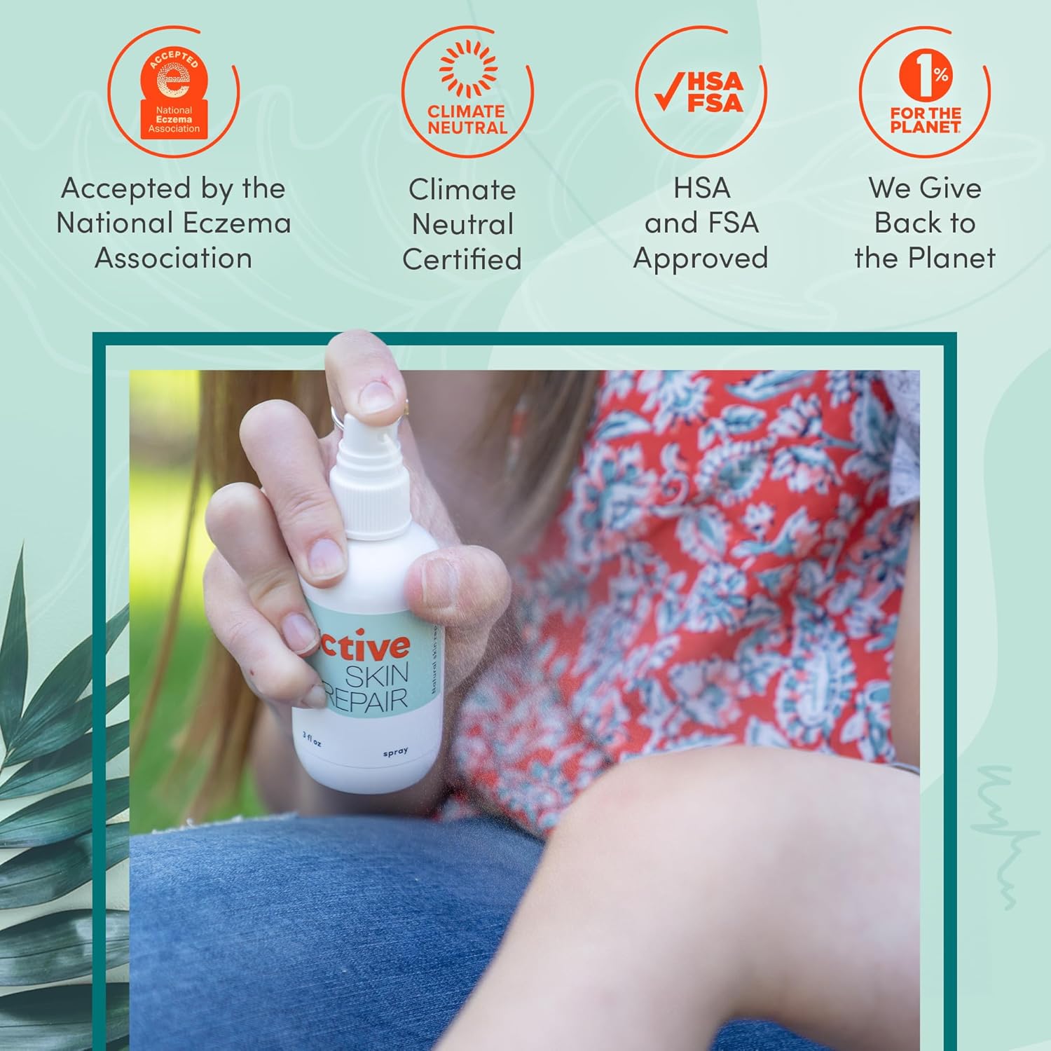 Active Skin Repair First Aid Healing Skin Spray - Natural & Non-Toxic with Hypochlorus Acid for Minor Cuts, Wounds, Scrapes, Rashes, Sunburns, & More, 3 Oz