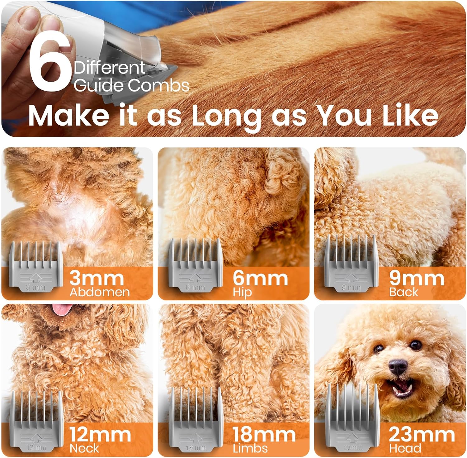 Dog Grooming Vacuum, Pet Grooming Vacuum with Clipper Nail Grinder, 1.5L Dust Cup Dog Deshedding Vacuum Brush with 7 Pet Grooming Tools for Shedding Pet Hair, Home Cleaning(Blue)