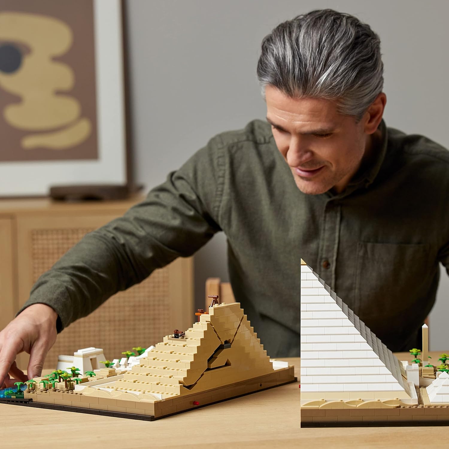 Architecture Great Pyramid of Giza Set 21058, Home Décor Model Building Kit, Creative DIY Activity, Famous Landmarks Collection