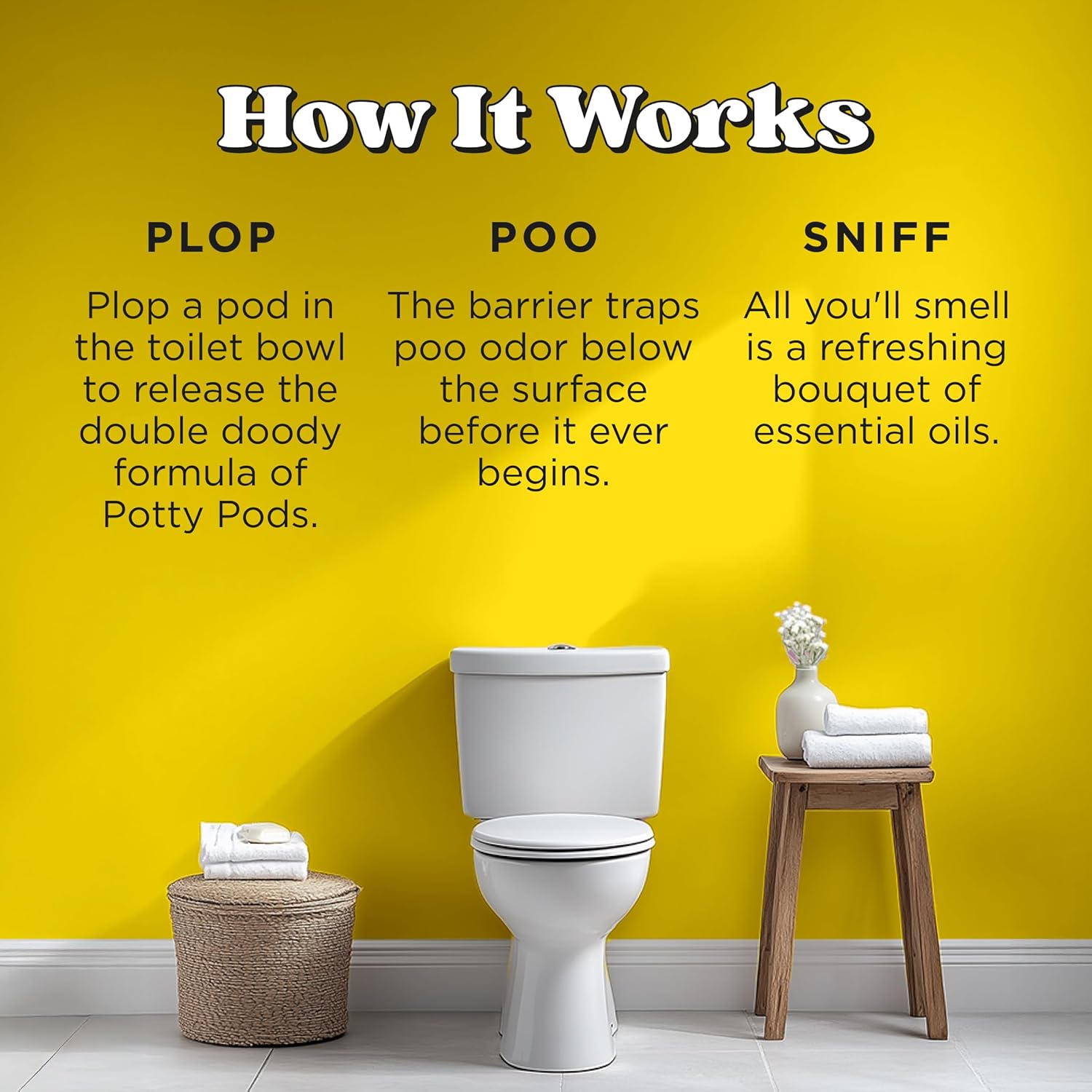 Before-You-Go 2-In-1 Toilet Potty Pods, Original Citrus, 20 Ct, Bathroom Odor Deodorizer and Toilet Cleaner with Essential Oils, Lemon, Bergamot and Lemongrass Scent