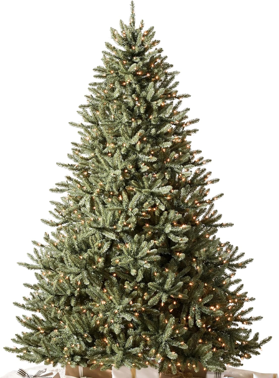 7.5Ft Pre-Lit Classic Blue Spruce - Artificial Christmas Tree with 1000 Clear Incandescent Lights, Easy Plug Technology, Premium Stand & Storage Bag for Indoor Holiday Decorating