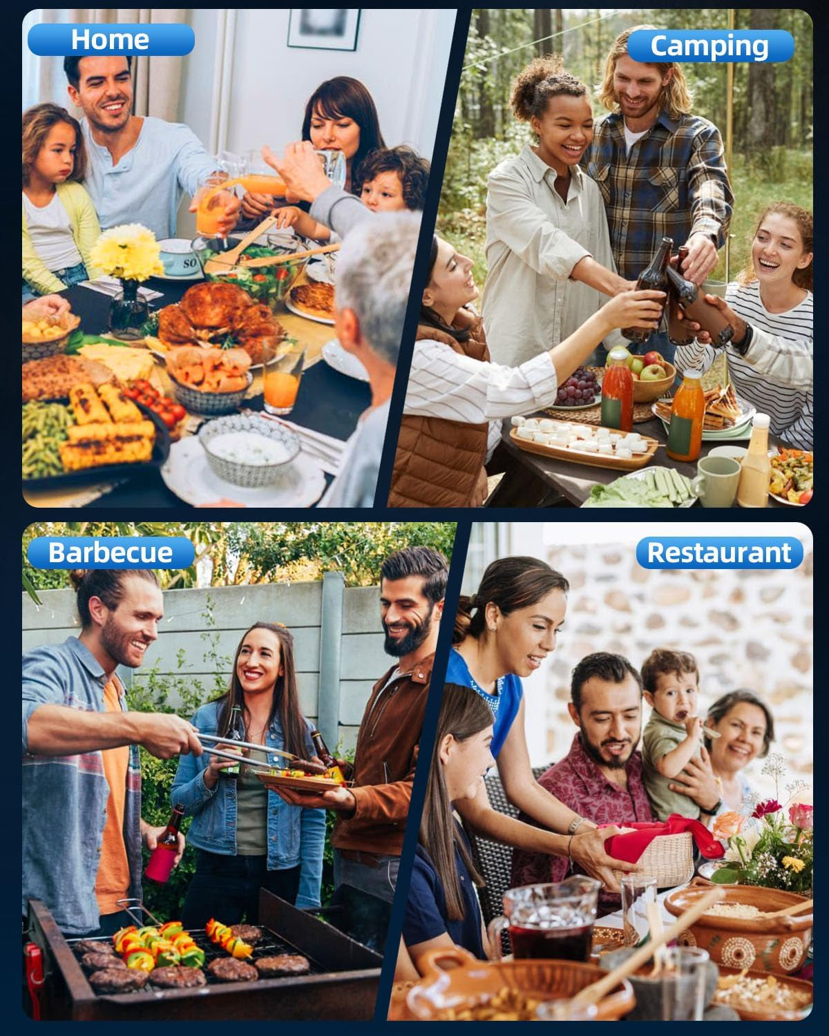 Gravity Electric Pepper and Salt Grinder Set, Salt/Pepper Mill & Adjustable Coarseness, Battery Powered with LED Light, One Hand Automatic Operation, (Set/Silver)