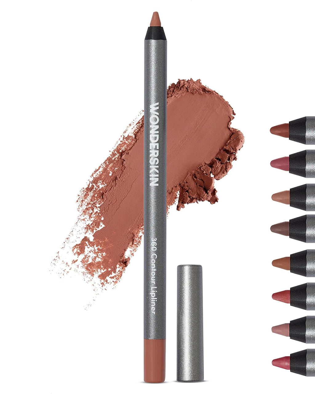 Elevate Your Lip Game with the 360 Contour Lipliner - Long Lasting, Waterproof, and Sharpenable in Saddle Brown
