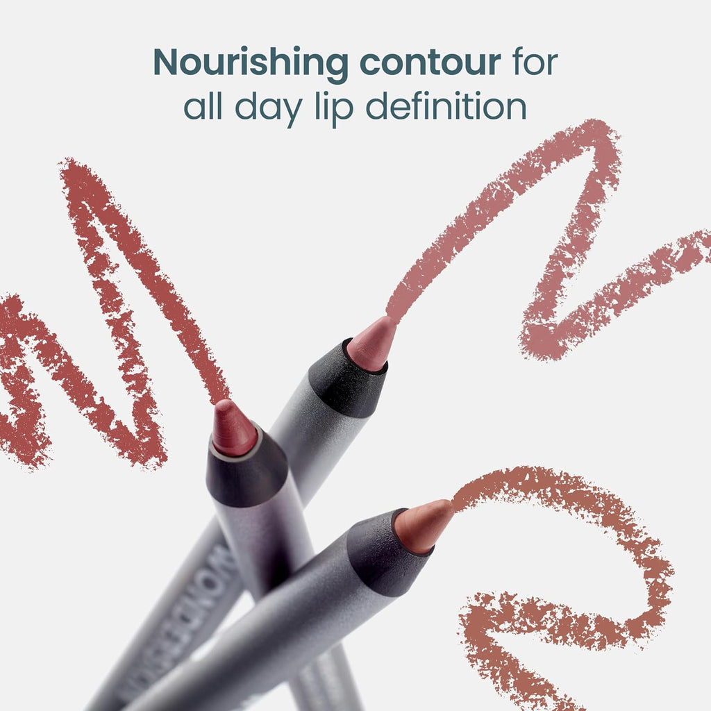 Elevate Your Lip Game with the 360 Contour Lipliner - Long Lasting, Waterproof, and Sharpenable in Saddle Brown
