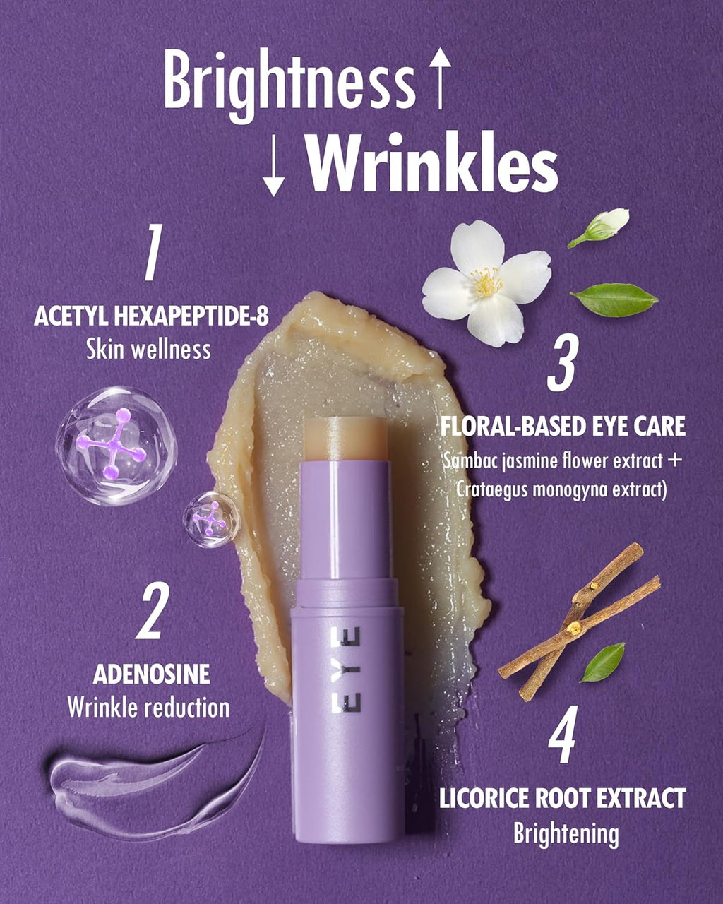 BALM SERIES - Eye Balm Stick & Moisture | under Eye Brightener & Glow | Hydrating Stick & Multi-Purpose Korean Cream Dark Circles & Fine Lines (0.32 Oz)