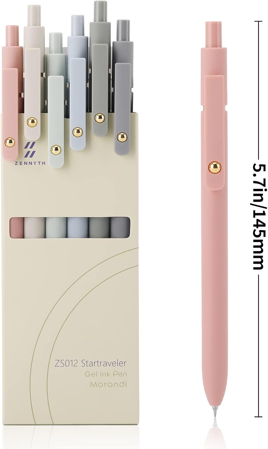 Elevate Your Writing Experience with Our 6-Pack Gel Pens - 0.5mm Fine Point Quick Dry Black Ink for Smooth, Effortless Writing