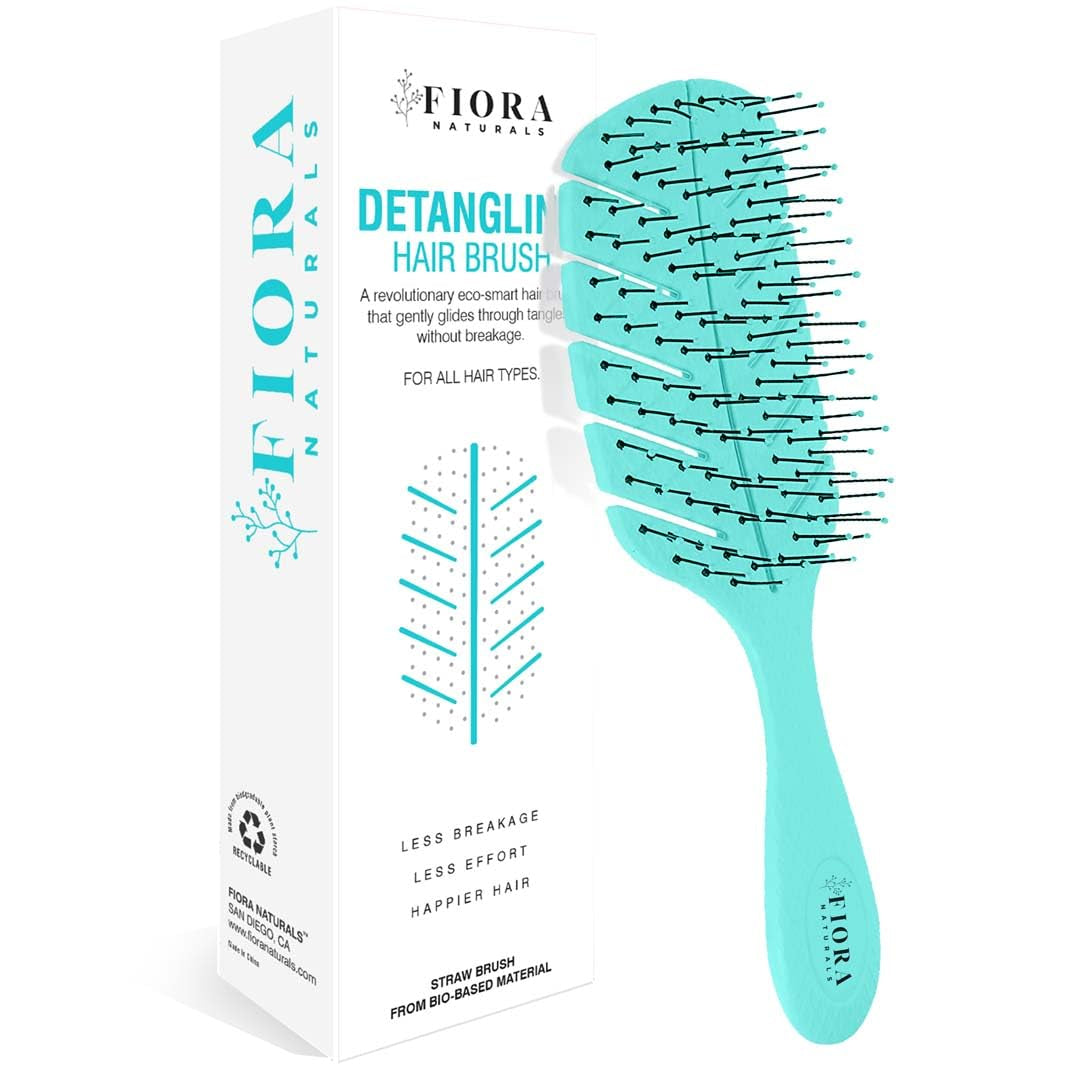 Detangler Brush by  - 100% Bio-Friendly Detangling Brush W/Ultra-Soft Bristles - Glide through Tangles with Ease - for Curly, Fine, Black Natural, Women, Men, Kids - Dry and Wet Hair