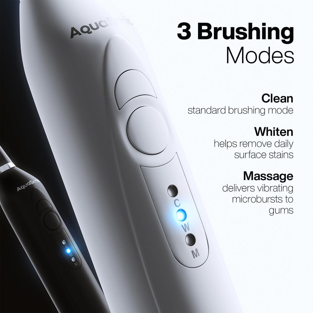 Duo - Dual Handle Ultra Whitening 40,000 VPM Wireless Charging Electric Toothbrushes - 3 Modes with Smart Timers - 10 Dupont Brush Heads & 2 Travel Cases Included