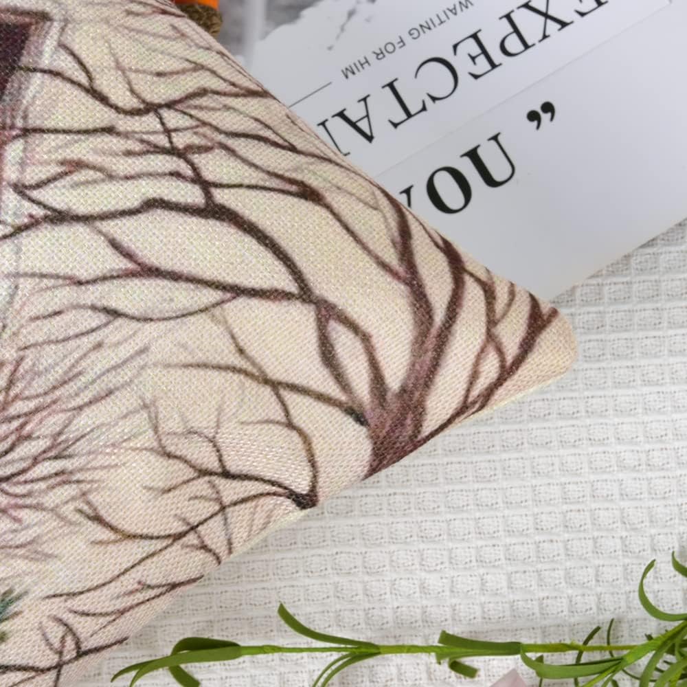 Christmas Decorations Christmas Pillow Covers 18 X 18 Inches Set of 4 - Xmas Series Cushion Pillow Cover Custom Zippered Square Pillowcase