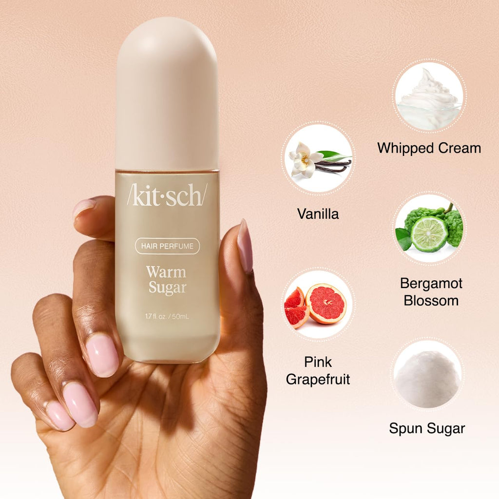 Hair Perfume for Women - Warm Sugar | Clean, Deodorizing & Patented Odor-Eliminating Technology Hair Spray & Body Mist - Freshen Hair, Body & Pillows - Pink Grapefruit & Vanilla Scent - 50Ml