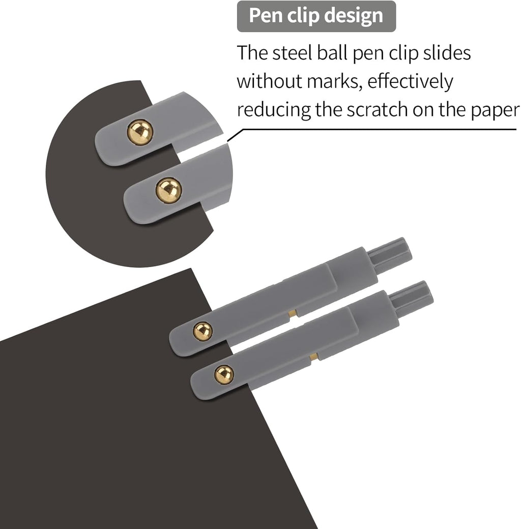 Elevate Your Writing Experience with Our 6-Pack Gel Pens - 0.5mm Fine Point Quick Dry Black Ink for Smooth, Effortless Writing