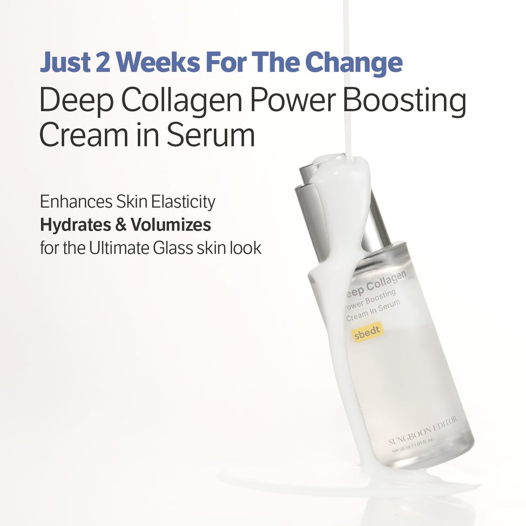 Deep Collagen Boost Set | Collagen Face Mask & Serum for Face, Real Collagen 2,160,000Ppb, Volufiline, Glass Skin, Skin Elasticity, Volumizing, Korean Skin Care, 37Gx4Ea & 1.01Fl.Oz