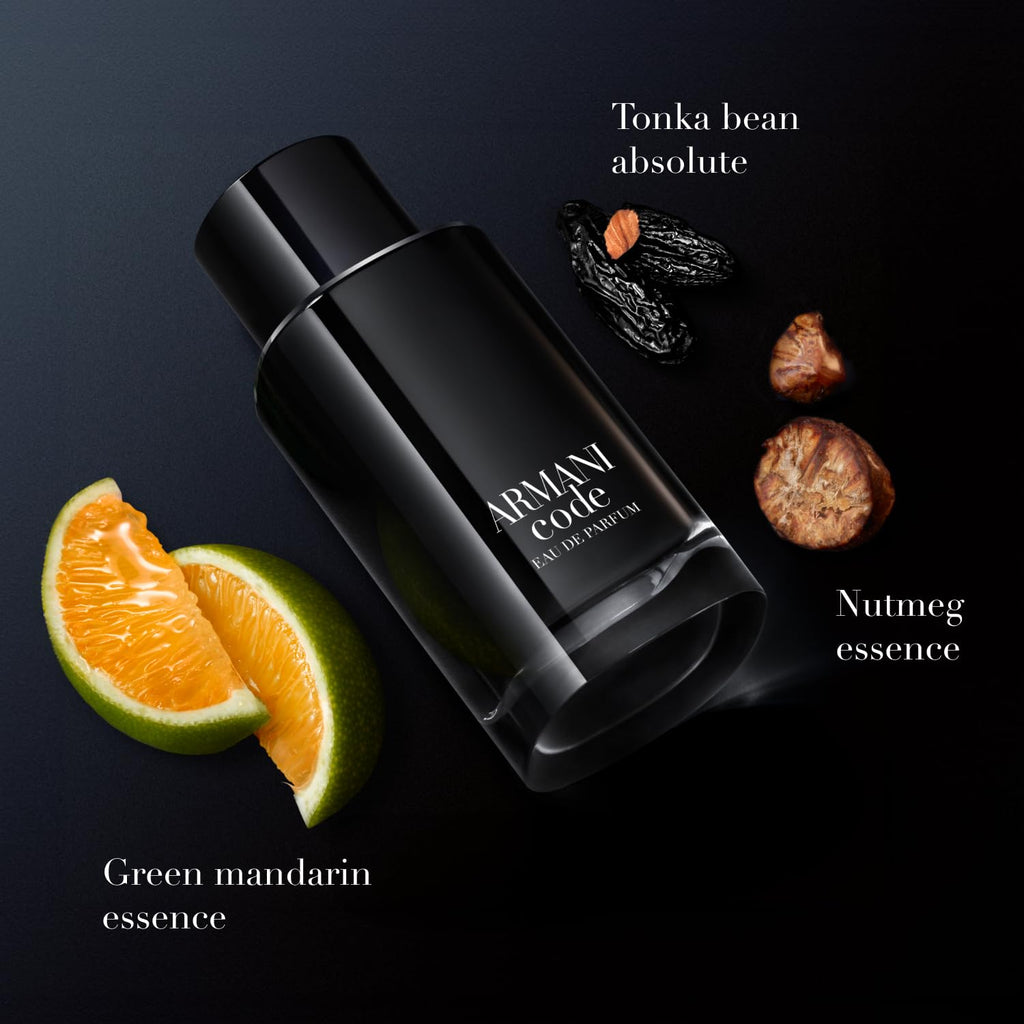 - Code - Eau De Parfum - Cologne for Men - Fougère Ambery Spicy Men’S Fragrance - Green Mandarin, Nutmeg, Tonka Bean Notes