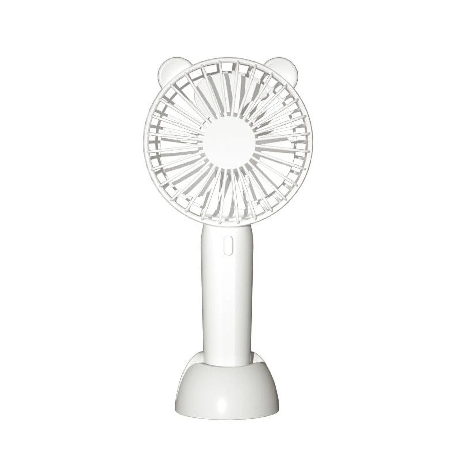 Mini Handheld Fan, USB Desk Fan Small Personal Portable Stroller Table Fan with Rechargeable Battery Operated Cooling Folding Electric Fan with 3 Speed Mode for Travel Office Outdoor - White