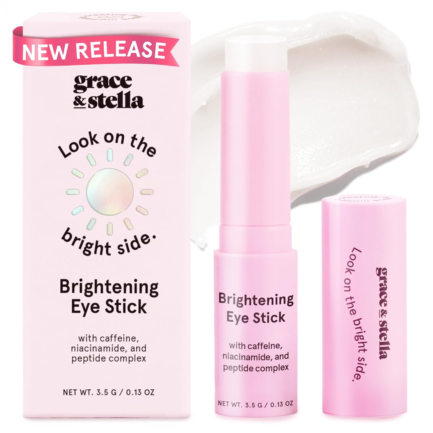 Revitalize Your Eyes with Our Caffeine Infused Under Eye Brightener Balm Stick - Travel-Friendly Vegan Cream for Dark Circles, Puffiness, and Wrinkles - 0.13 Oz