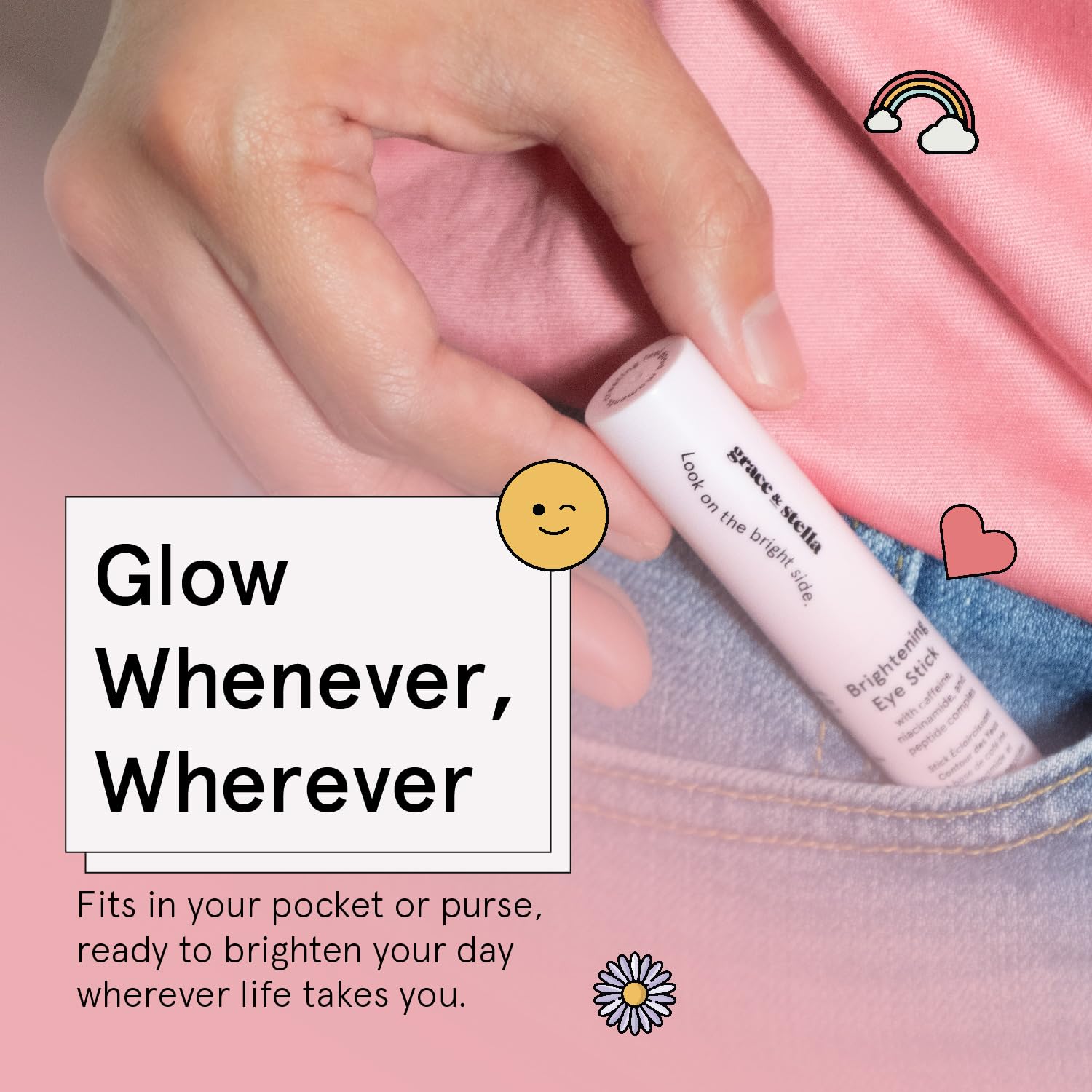 Revitalize Your Eyes with Our Caffeine Infused Under Eye Brightener Balm Stick - Travel-Friendly Vegan Cream for Dark Circles, Puffiness, and Wrinkles - 0.13 Oz