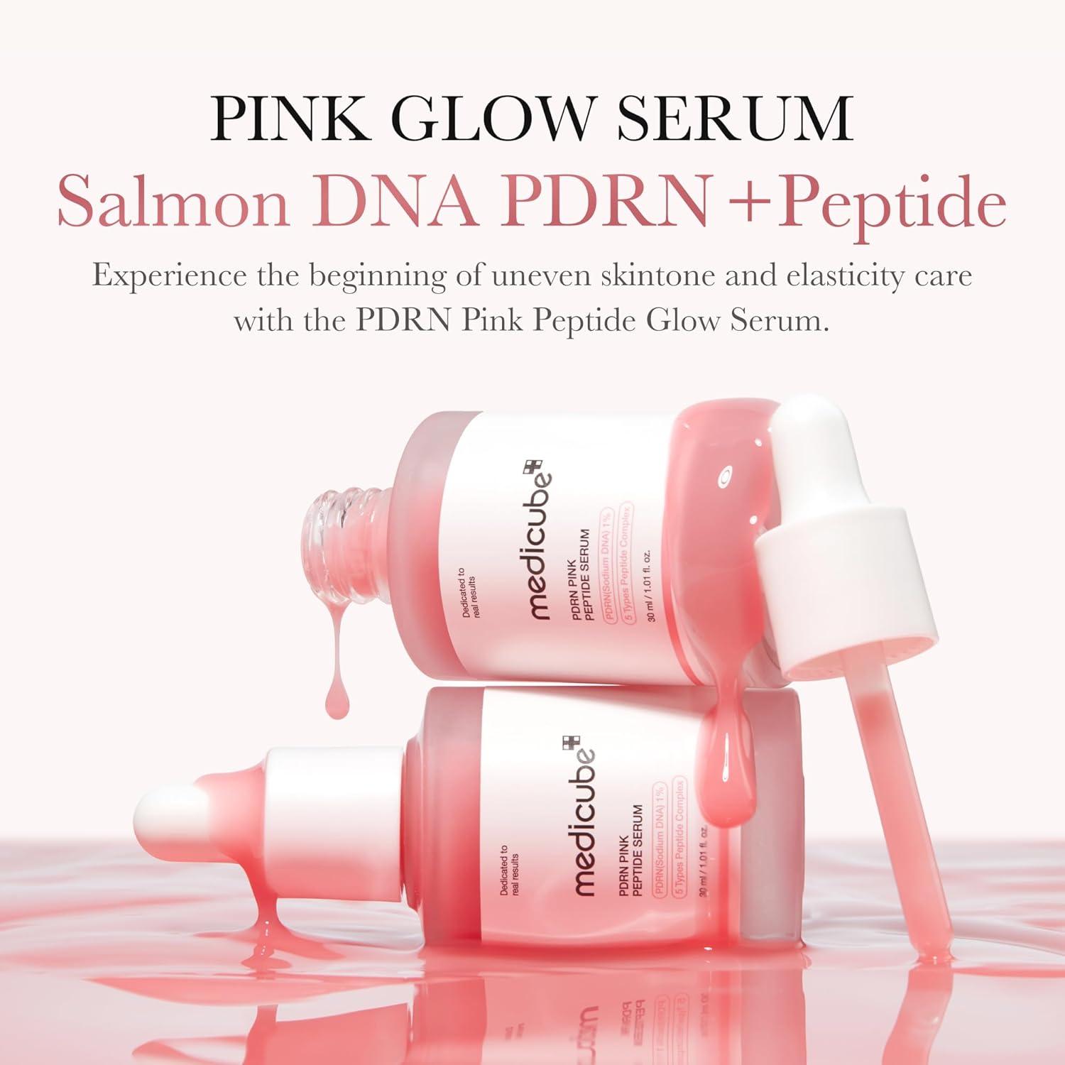 Revitalize Your Skin with Salmon DNA PDRN Pink Peptide Serum - Hydrating, Firming & Brightening for a Glowing Complexion | 1.01 Fl.Oz.